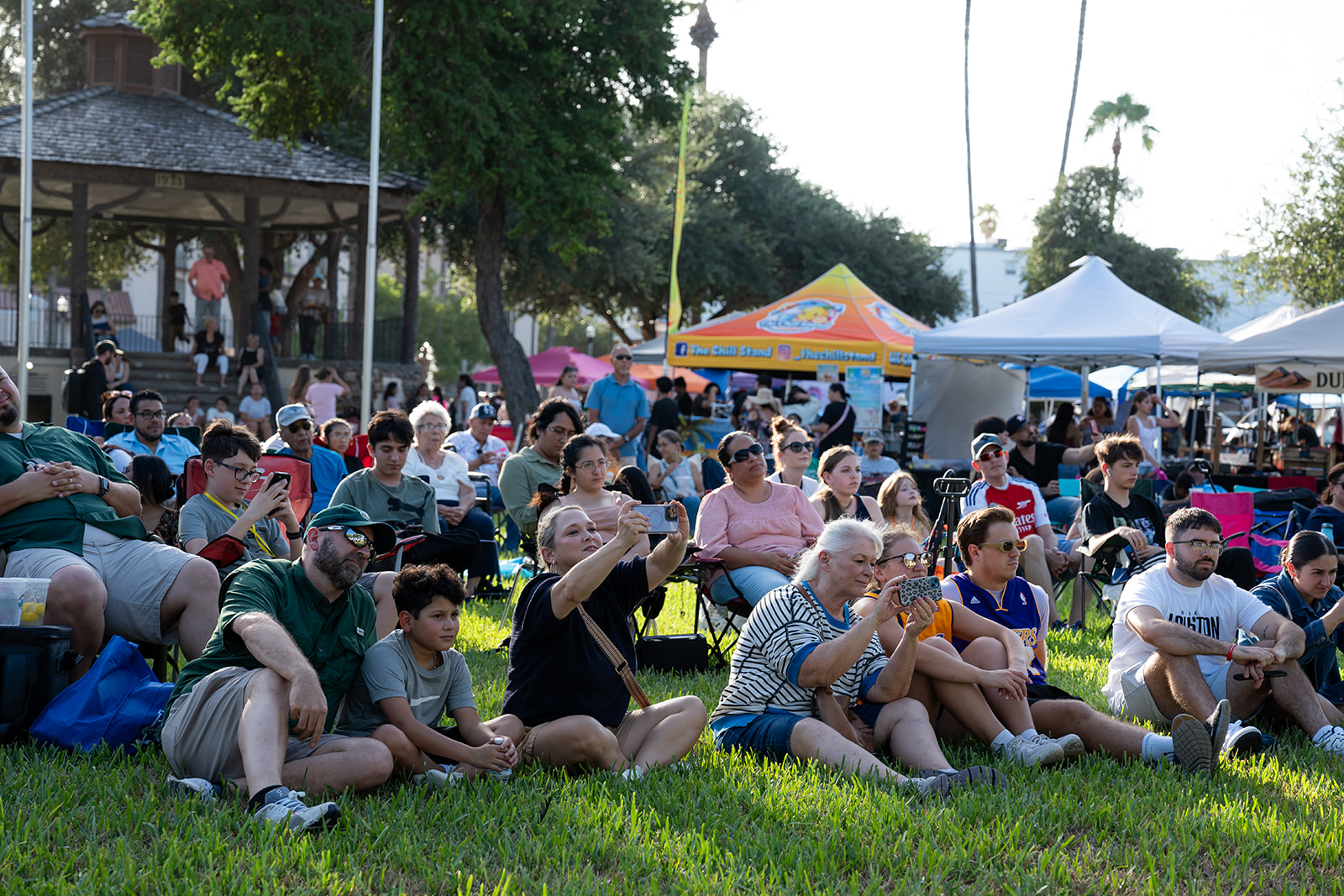 Families and community members enjoying a previous festival